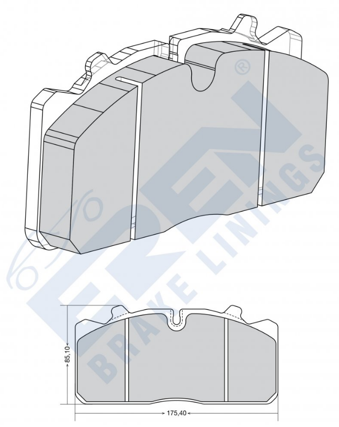 UP-27.29088 DİSK BALATA   MAN 12-153-ISUZU ON FİŞSİZ YAYLI