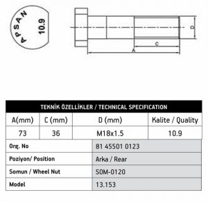MAN 12-153 ARKA BİJON