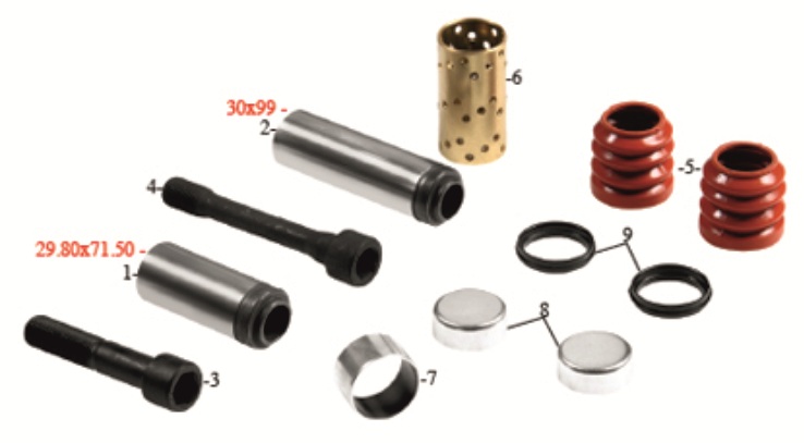 KALİPER PERNO BURÇ TAMİR TK MAN 12.180 KNORR TİPİ