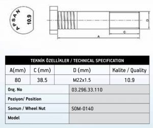 BPW DİSK BİJON 80 CM