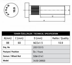 FORD CARGO 3034-3430 ÖN BİJON